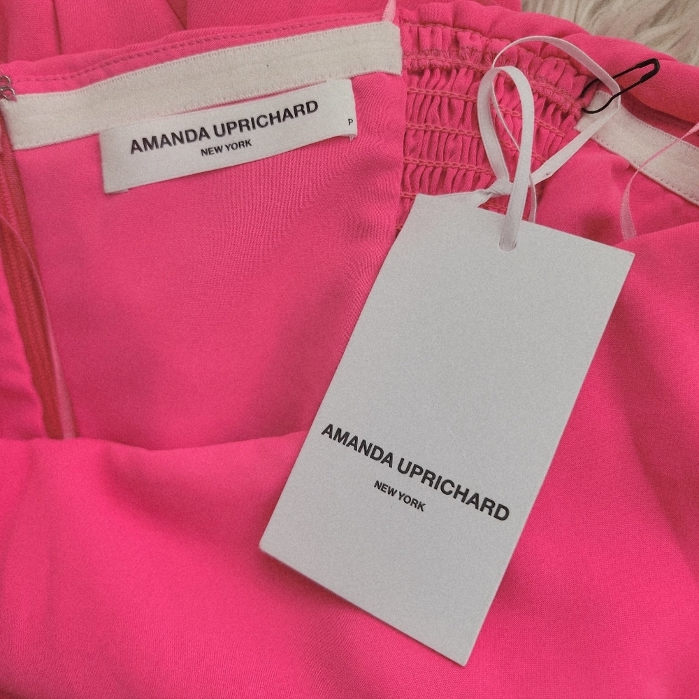 AMANDA UPRICHARD Topanga Strapless Romper Hot Pink Womens SZ P/XS NWT - Picture 2 of 12
